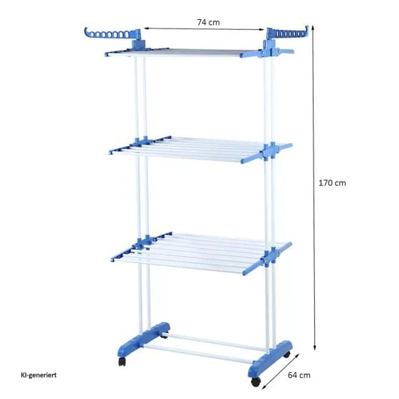 Praktischer Wäscheständer mit Rollen flexibel, platzsparend und ideal für Haushalt und 