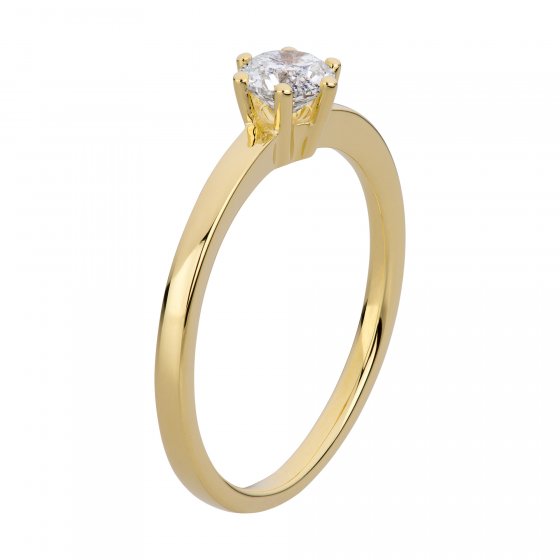 Ring Gold 750 mit natürlichem Brillant 0,50 ct. 
