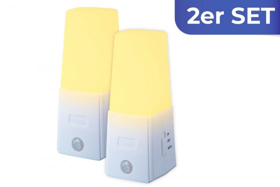 LED Unterbett Licht mit Bewegungssensor, 2er Set, batteriebetrieben 
