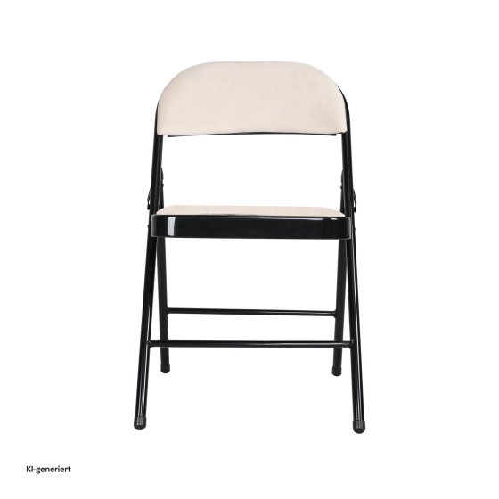 Klappstuhl Wedigo Velvet Beige 4er-Set 