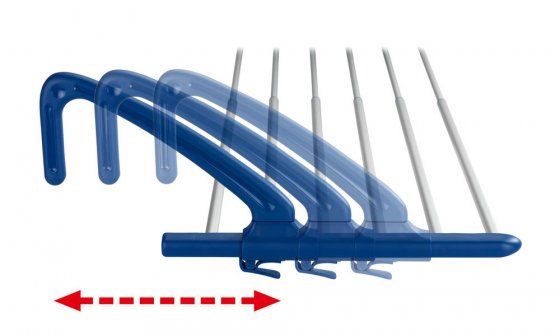 Teleskop Balkonwäschetrockner Alu, aus rostfreiem Aluminium 