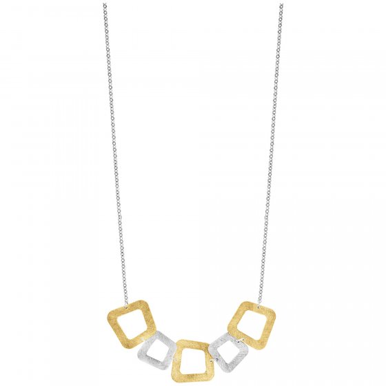 Kette 925/- Sterling Silber rhodiniert/vergoldet  43 cm 