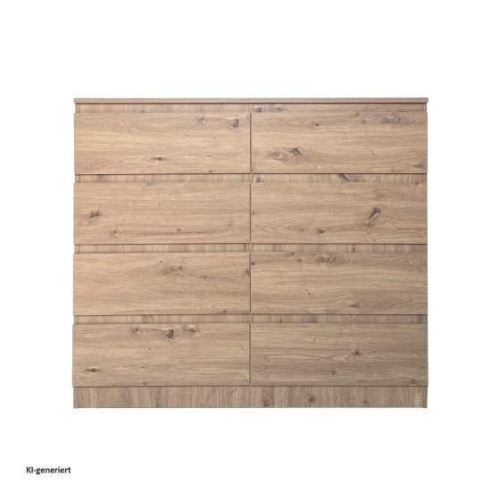 Kommode 8 grifflose Schubladen Thekla Artisaneiche 