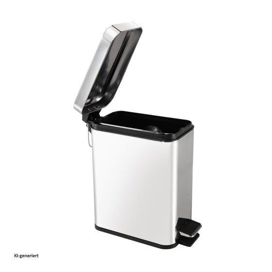 Abfalleimer 5 Liter Silber Modern 