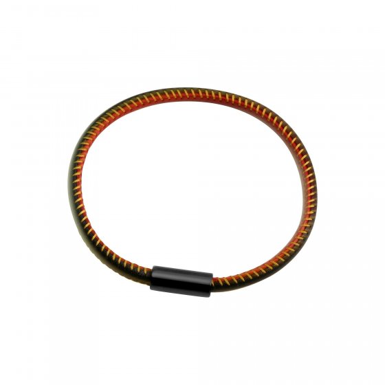 Armband echt Leder mit Deutschland-Farben 21cm 