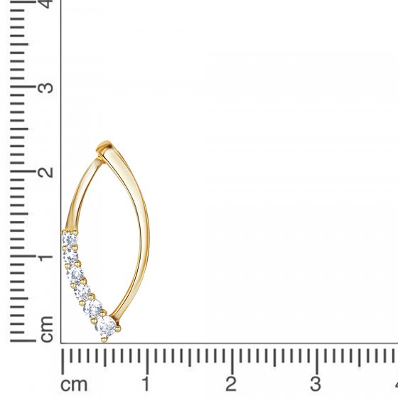 Anhänger 375/- Gelbgold bicolor Zirkonia 