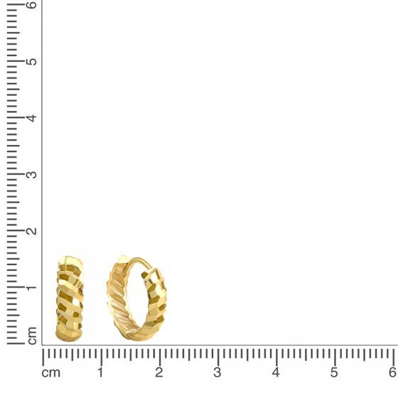 Creolen 375 Gelbgold diamantiert 