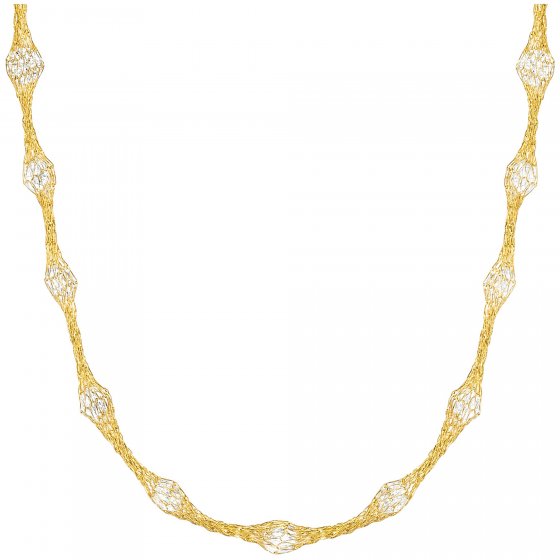 Kette 925/- Sterling Silber vergoldet  27 Zirkonia 