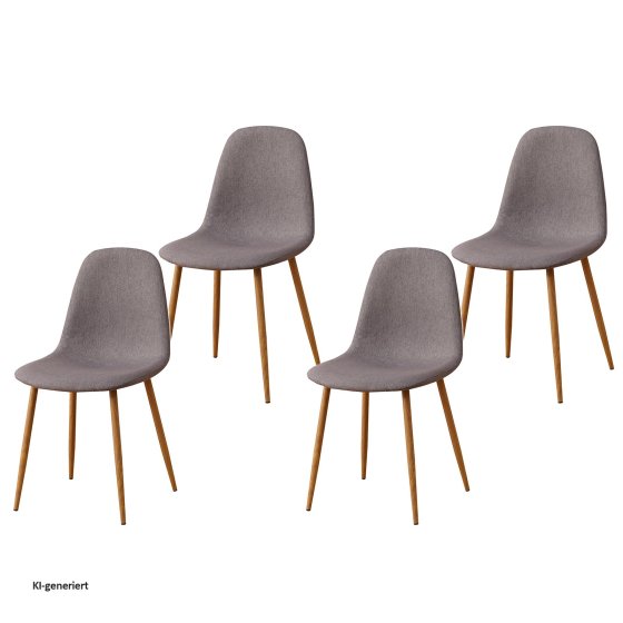 Esszimmerstuhl SavannahW 4er-Set Grau 