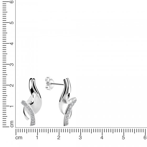 Ohrstecker 925/- Sterling Silber rhodiniert Zirkonia 