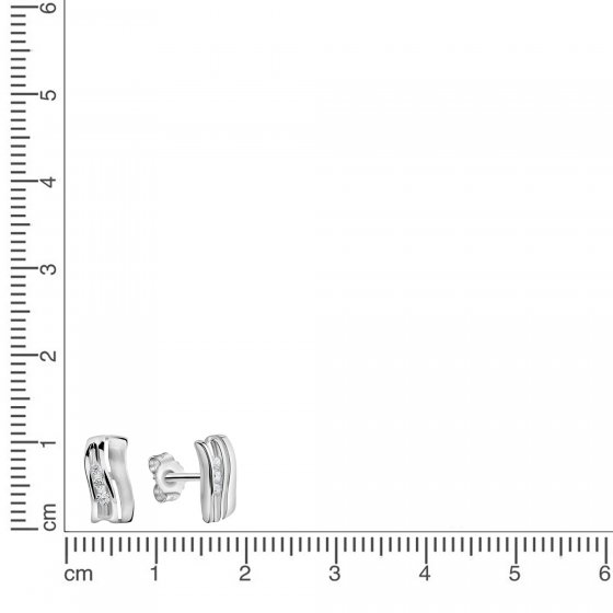 Ohrstecker 925/- Sterling Silber rhodiniert Zirkonia 