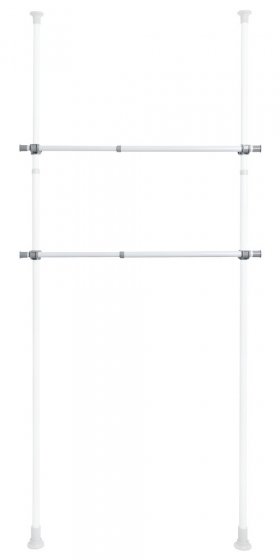 Kleiderstange Mod. Herkules 2er, waagerechte Teleskopstange 