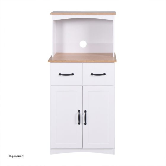 Moderner Küchenschrank mit viel Stauraum Landhausstil Weiß 