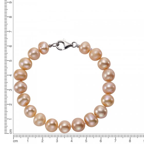 Armband Silber 925 mit rosé-farbener Perle 