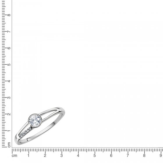 Ring Gold 375 mit Zirkonia weiß 