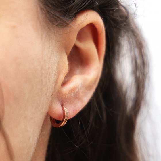 Creolen 925/- Sterling Silber rosévergoldet Klassik 