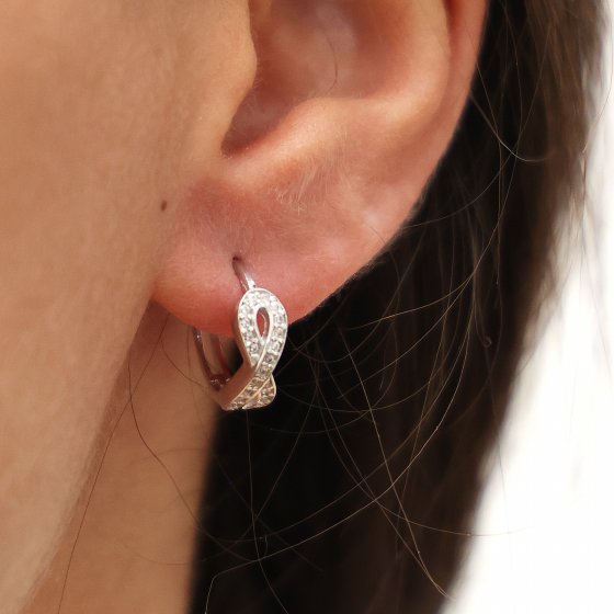 Creolen 925/- Sterling Silber Unendlichkeitsohrring 