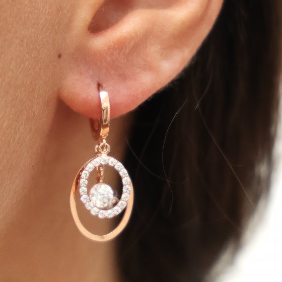 Ohrhänger 925/- Sterling Silber rosévergoldet Royal Ohrring 