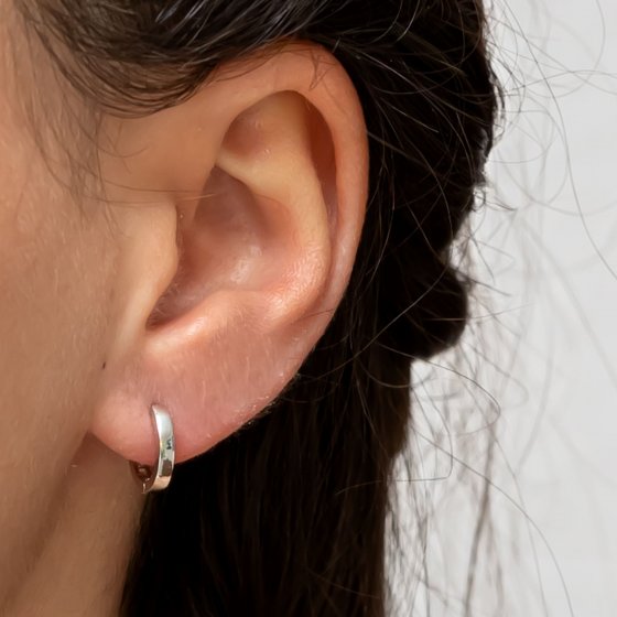 Ohrringe Silber 925 rhodiniert 12mm Durchmesser 