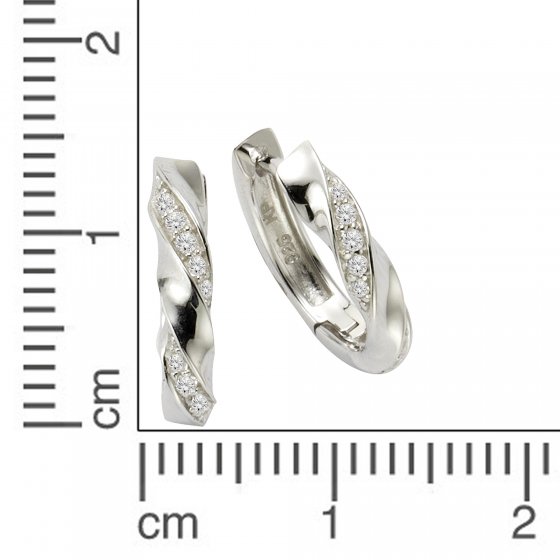 Ohrringe Silber 925 Zirkonia weiß 