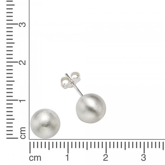 Ohrringe Silber 925 mattiert 8mm Durchmesser 