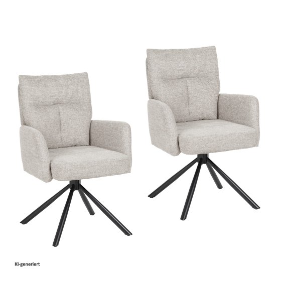 Esszimmerstuhl Kyra Beige 2er-Set 