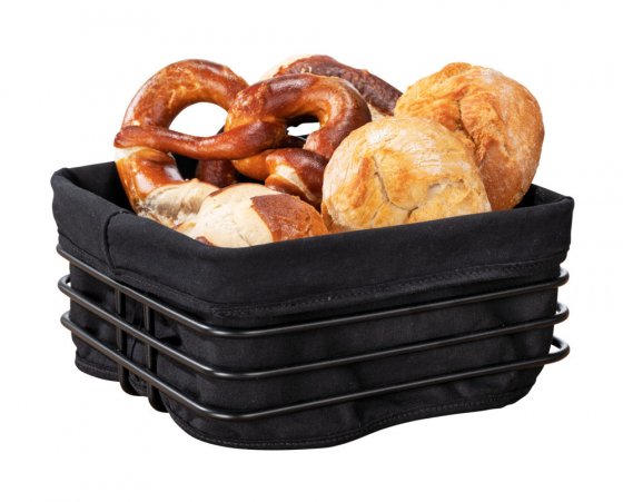 Brotkorb Premium Mod. Square, mit herausnehmbarer, waschbarer Baumwolleinlage 