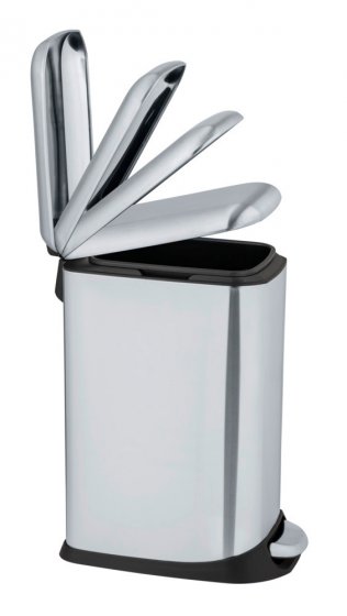 Treteimer Mod. Design 12 L, Easy-Close, Edelstahl, mit herausnehmbarem Einsatz 