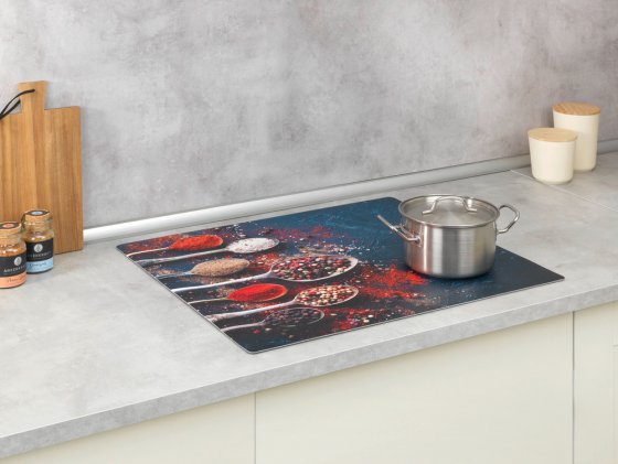 Abdeckmatte Mod. Pikant, mehrfarbig, PVC, 60x52 cm, hitzebeständig und leicht abwischbar 