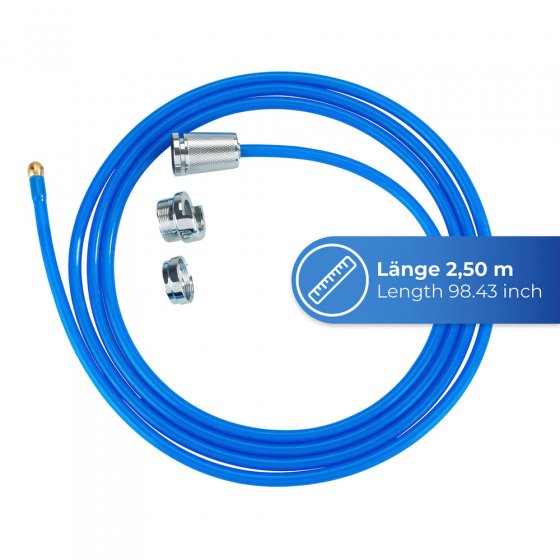 Reiniger Mod. Twister, blau, Kunststoff/Metall, 3x250x3 cm, mit Messing-Hochdruckdüse 