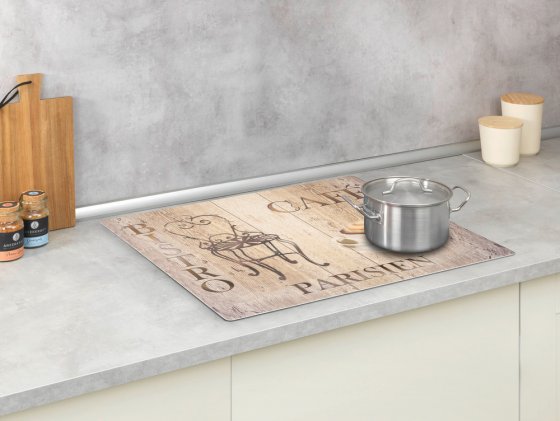 Abdeckmatte Mod. Bistro, mehrfarbig, PVC, 60x52 cm, hitzebeständig und rutschfest 