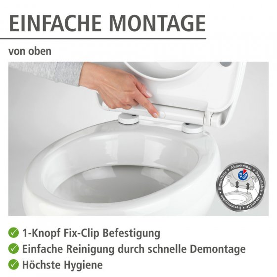 Toilettensitz Mod. Tavola, WC-Sitz mit Absenkautomatik und Schnellbefestigung 