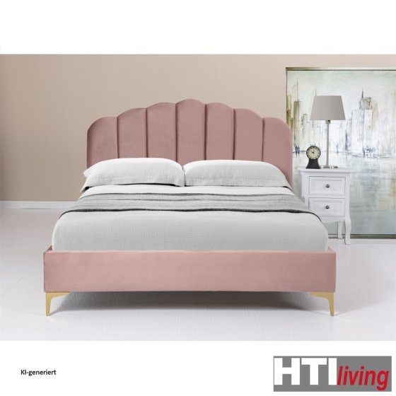Bett 140 x 200 cm Yoris Pink 