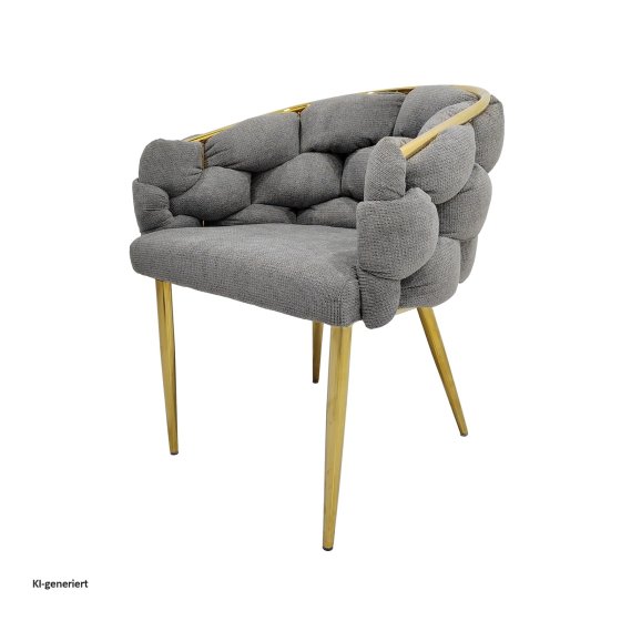 Stuhl Alsen Gold Grau 