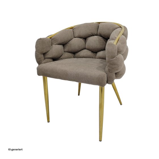 Stuhl Alsen Gold Braun 