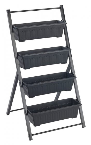 Vertikales Hochbeet, 4 Etagen, wetterbeständiger Kunststoff 