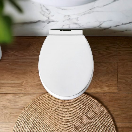 WC-Sitz Mod. Luri, weiß, Thermoplast, 35.5x43 cm, mit Easy-Close Absenkautomatik 