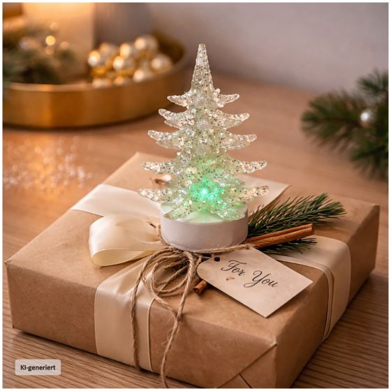 Funkelnder Weihnachtsbaum klein mit toller Beleuchtung 
