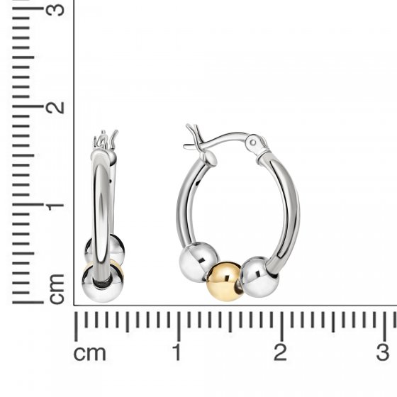 Creolen 925/- Sterling Silber rhodiniert/rosé 