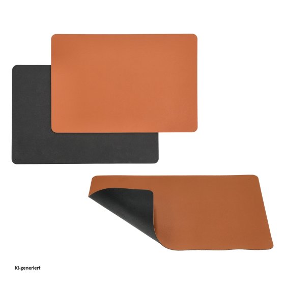 Tischset 4 - teilig Karamell/Schwarz 