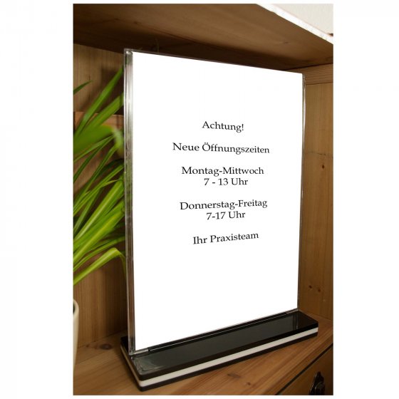 Tischaufsteller A3 Hochformat 