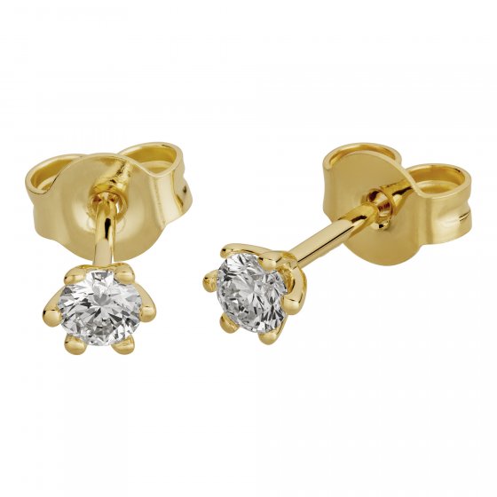 Ohrringe Gold 585 mit 2 natürlichen Brillanten zus. 0,30ct. 