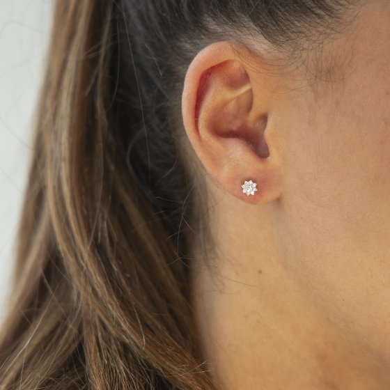 Ohrringe 585 Gelbgold mit im Labor gezüchteten Diamanten 