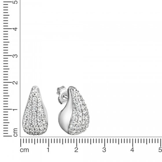 Ohrring 925 Silber rhodiniert Zirkonia 