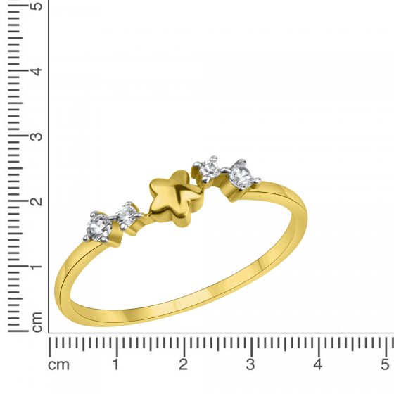 Ring 375/- Gelbgold bicolor Zirkonia 