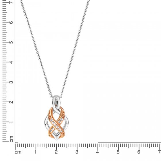 Halskette Silber 925 zweifarbig mit Unendlichkeits-Motiv 