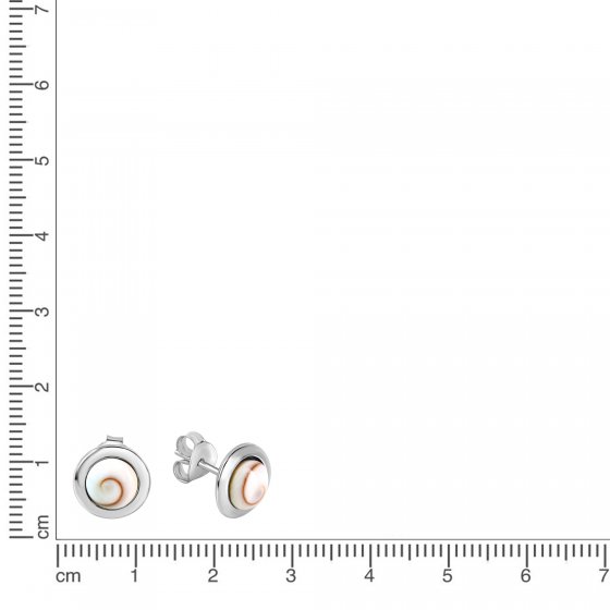 Ohrringe Silber 925 rhodiniert mit weißer Muschel 