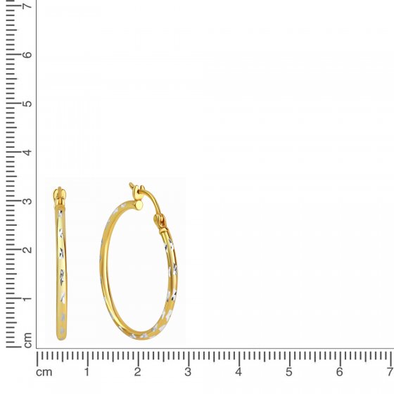 Ohrringe Silber 925 vergoldet diamantiert 30mm Durchmesser 