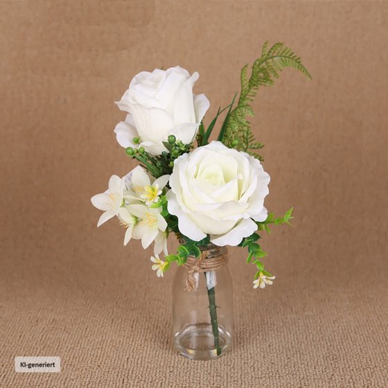 Kunstblume Rosen in Vase Leilani 