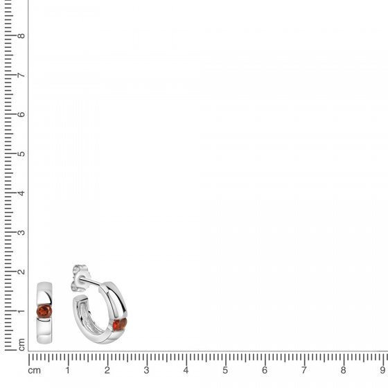 Ohrringe Silber 925 rhodiniert mit echtem Granat 